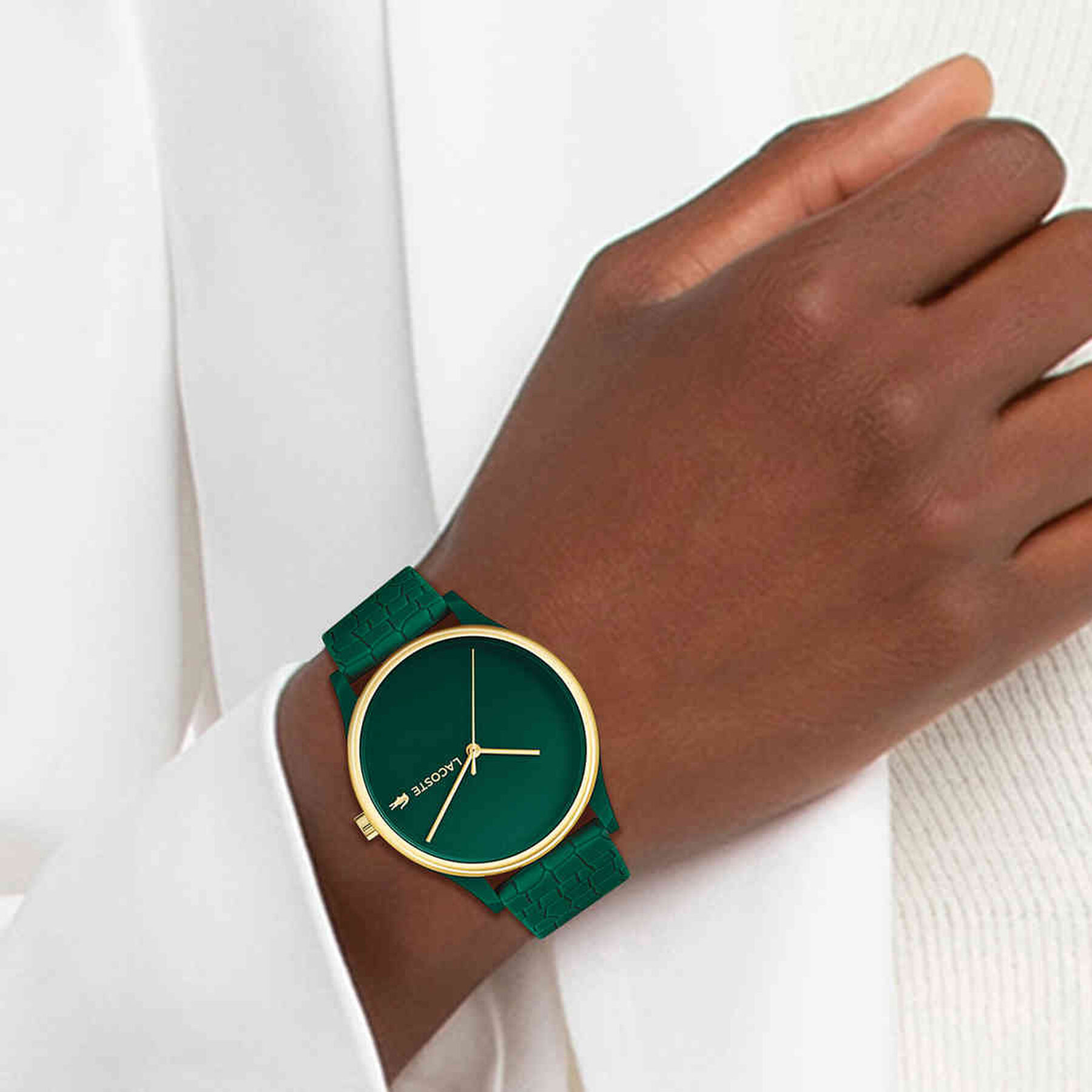 Women's Green Silicone Strap Watch lacoste women s green silicone strap watch