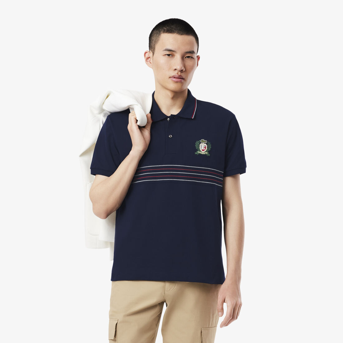 Classic Fit L.12.12 Embroidered Shield Polo Shirt - PH0037-00-166