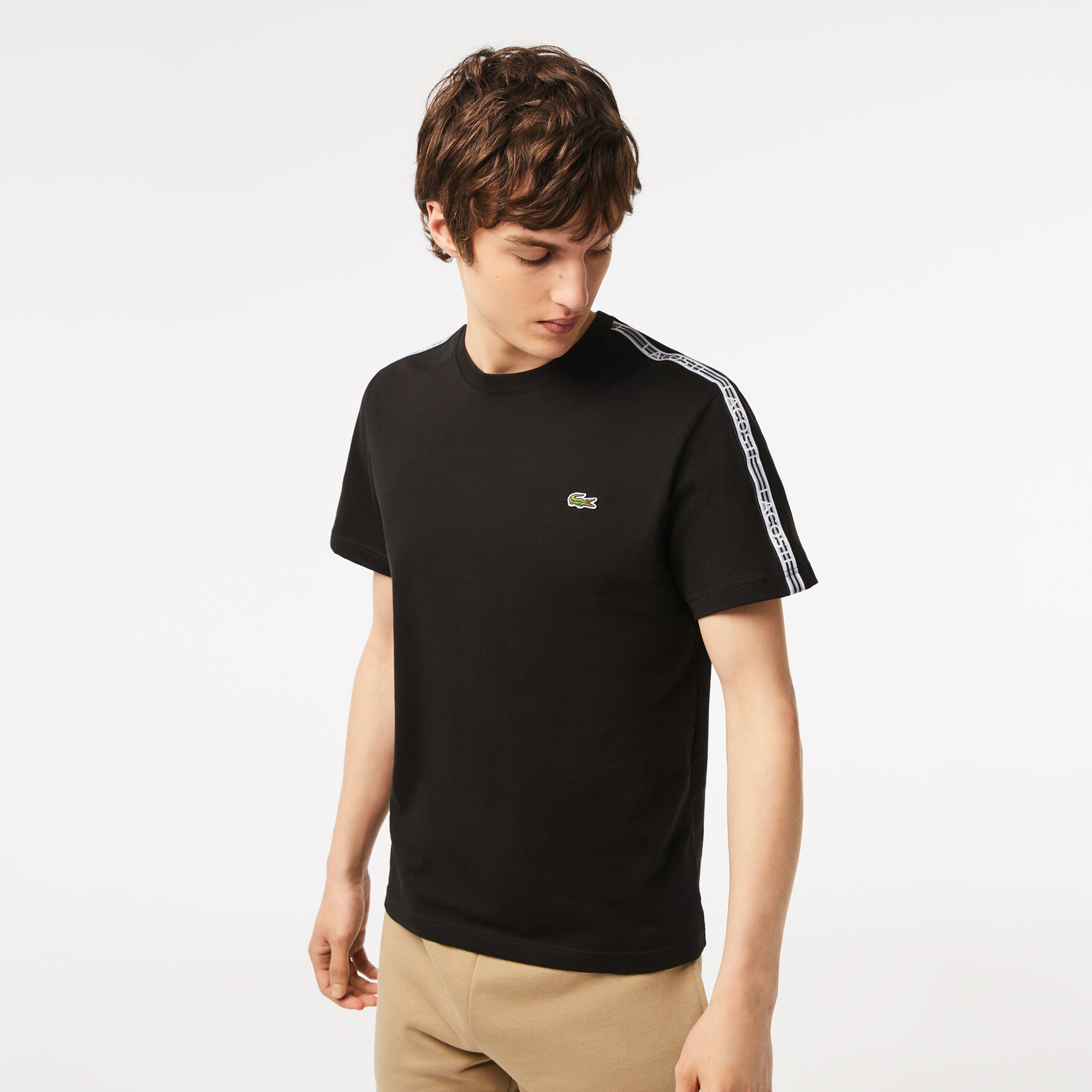 Men's Lacoste Regular Fit Logo Stripe T-shirt Men's Lacoste Regular Fit Logo Stripe T-shirt