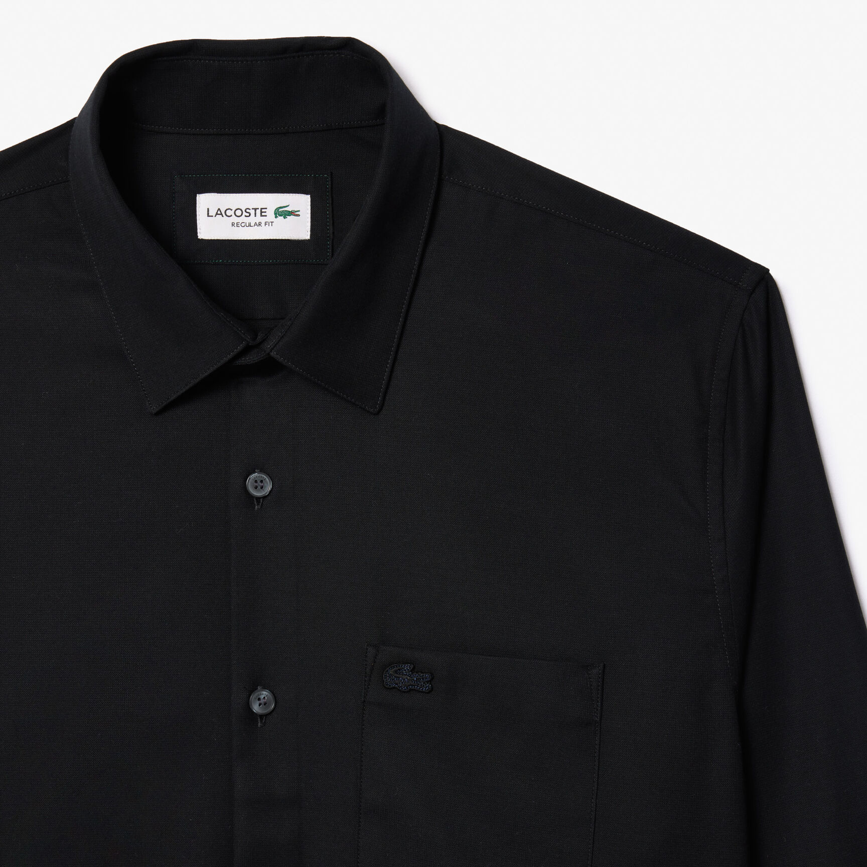 قميص بوبلين قطني بقصّة عادية Men's Regular Fit Solid Cotton Shirt - CH8522-00-031