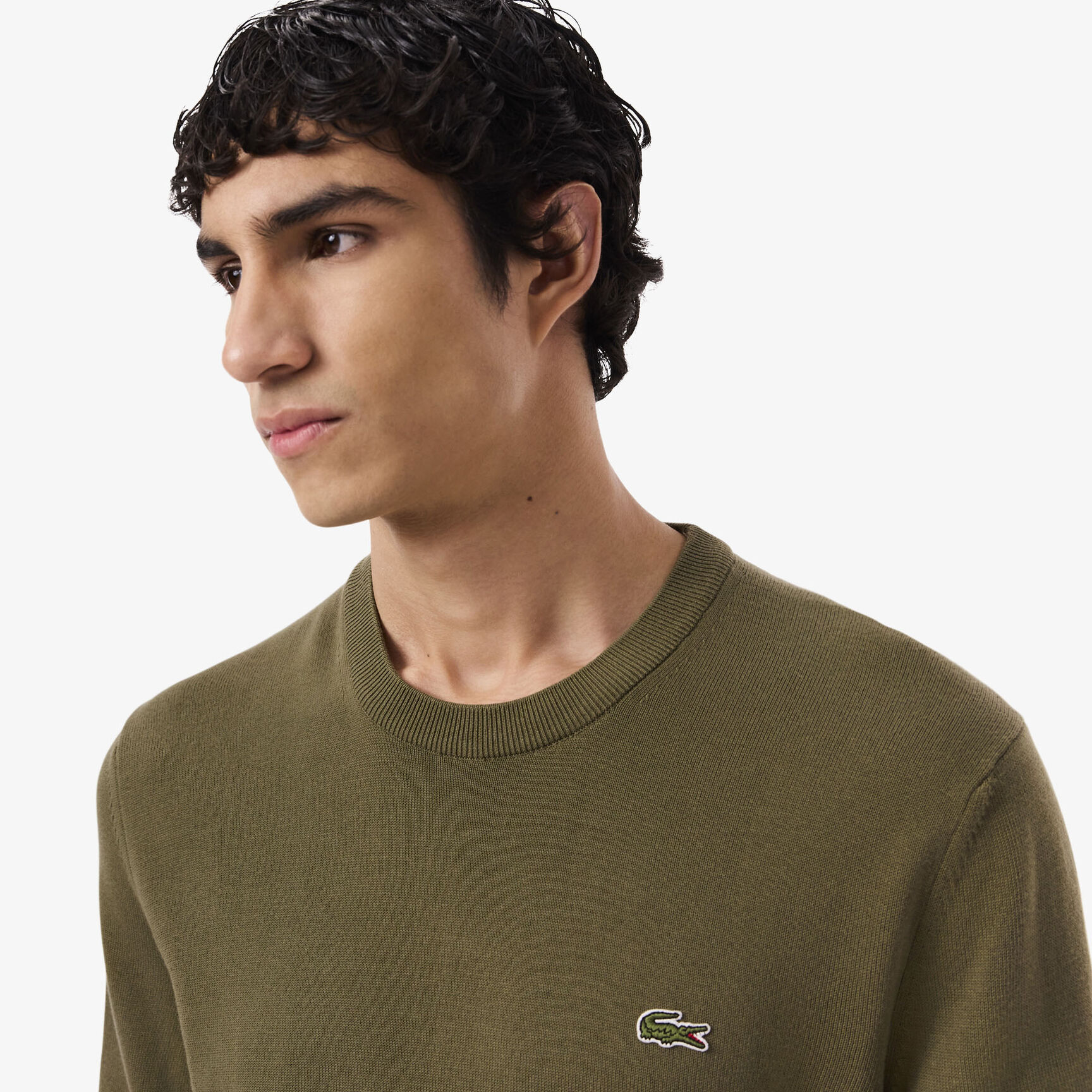 Monochrome Crew Neck Cotton Sweater - AH1985-00-E9F