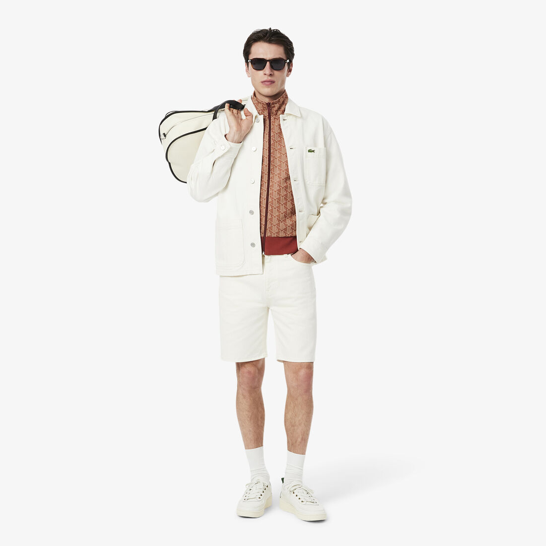 سترة رياضية باريسية بسحاب من الجاكار Paris Zip-Up Jacquard Track Jacket - SH1368-00-GTI