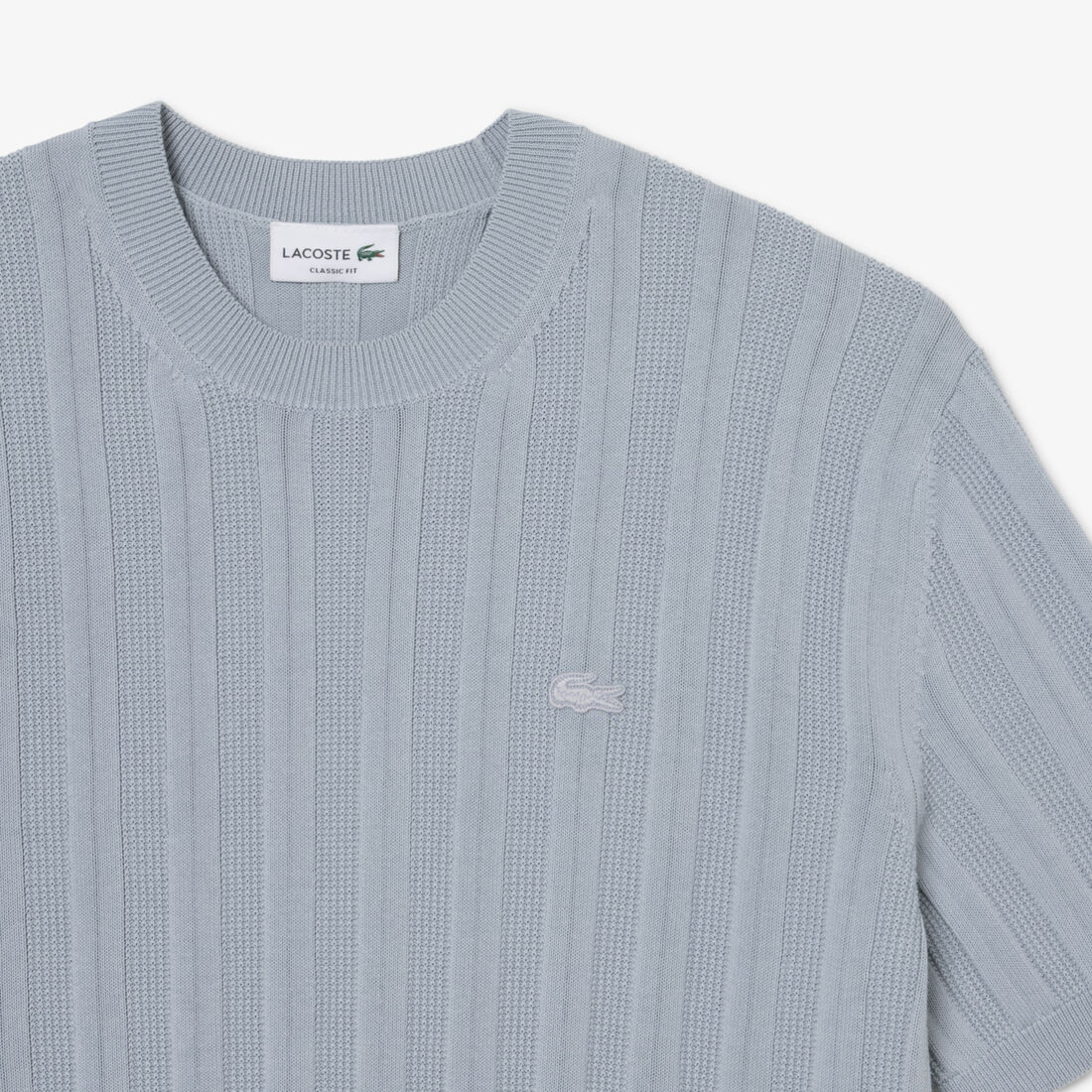 Fluid Ribbed Short Sleeved Sweater lacoste fluid ribbed short sleeved sweater