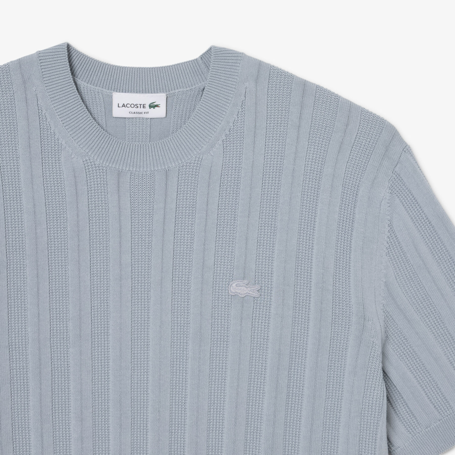 Fluid Ribbed Short Sleeved Sweater lacoste fluid ribbed short sleeved sweater