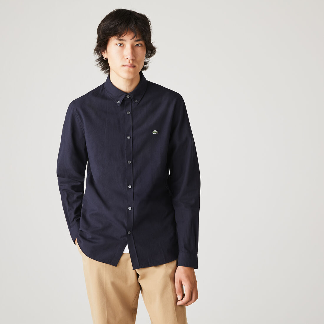 Men's Slim Fit Stretch Oxford Cotton Shirt