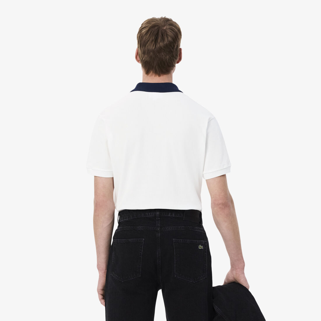 قميص بولو كلاسيكي بقصة ضيقة وياقة متباينة مقاس L.12.12 Classic Fit Contrast Collar L.12.12 Polo Shirt - PH9879-00-522