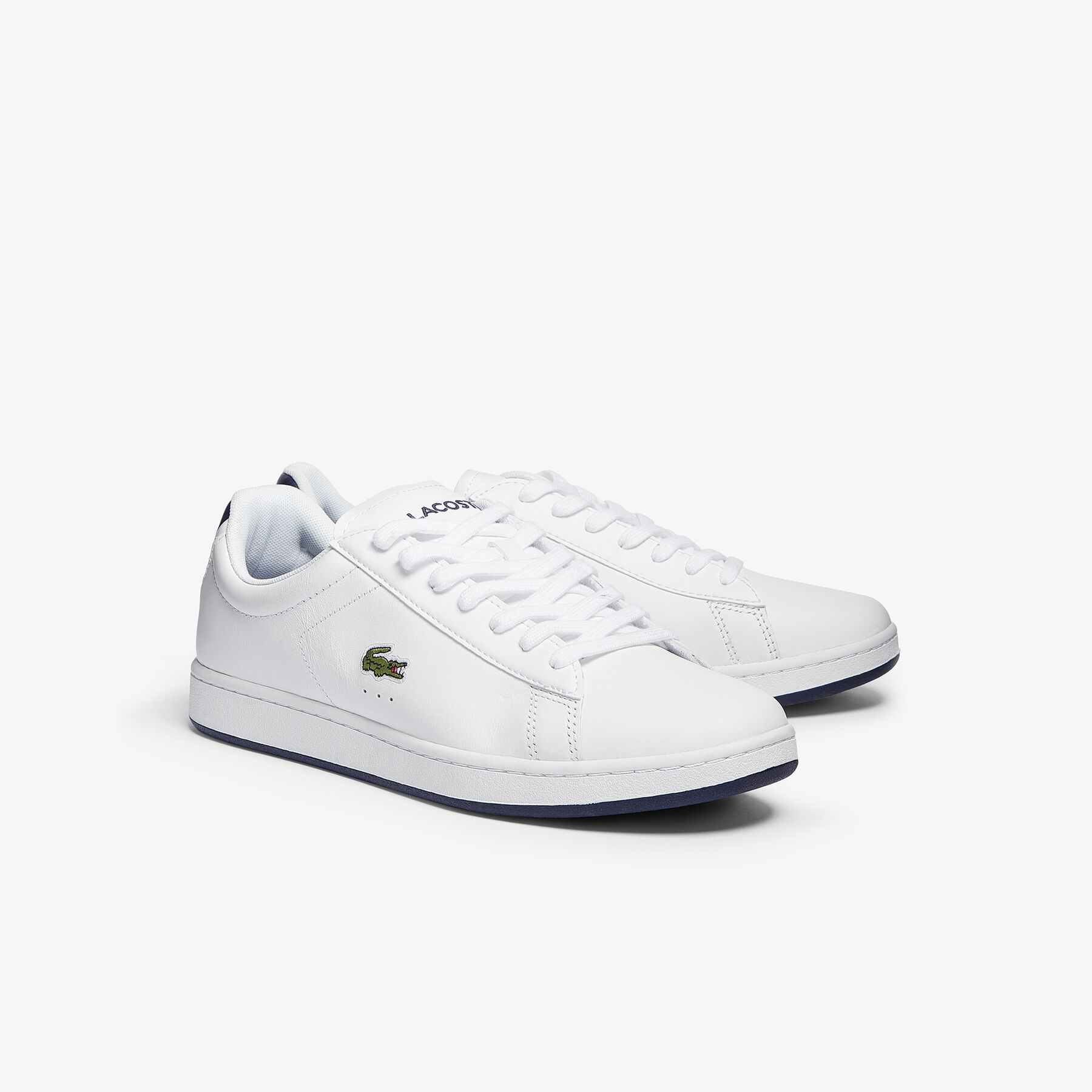 lacoste men s carnaby evo leather trainers