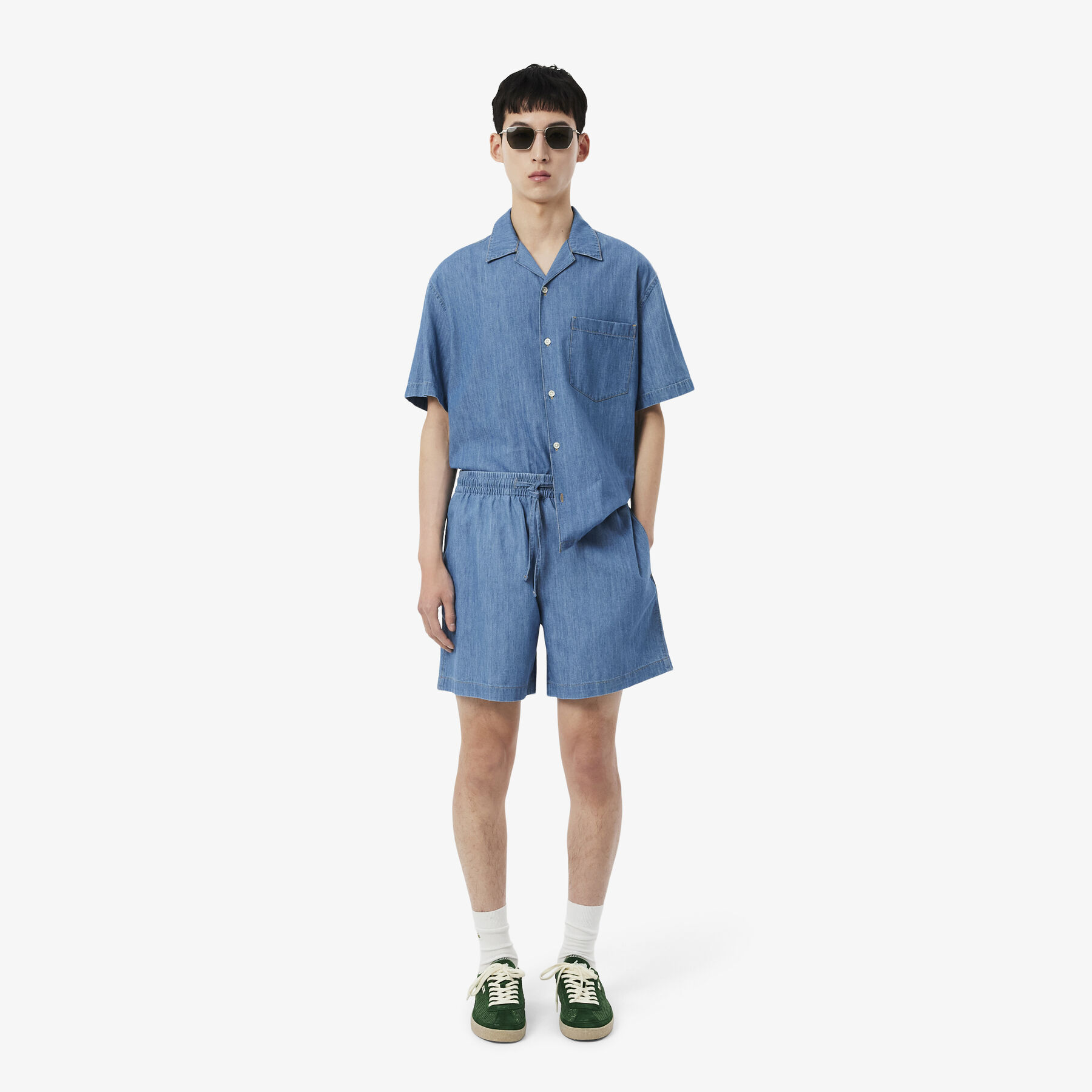 Relaxed Fit Denim Shorts lacoste relaxed fit denim shorts