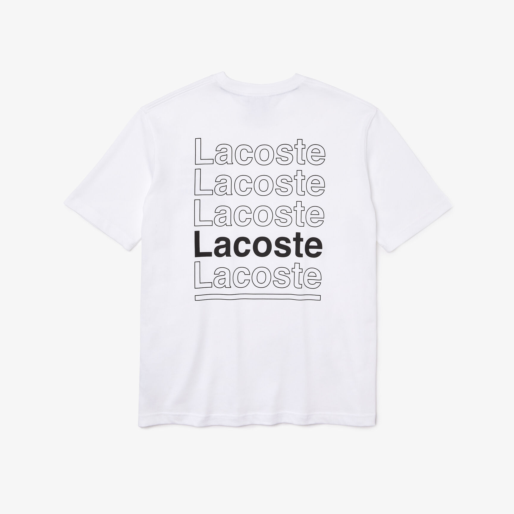تيشيرت رجالي من القطن مطبوع بقصة فضفاضة من مجموعة Lacoste L!VE
