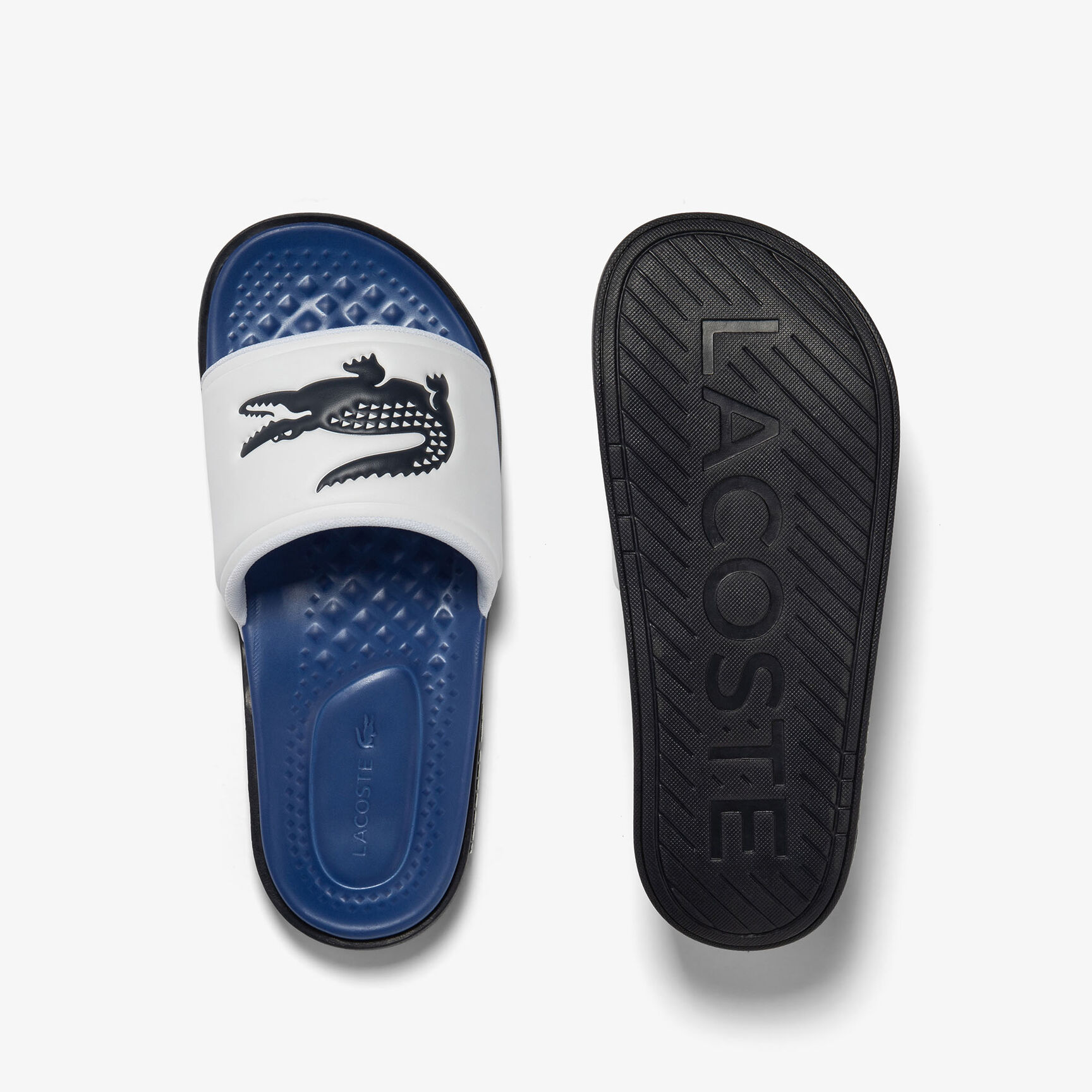 Men's Lacoste Croco Dualiste Synthetic Slides Men's Lacoste Croco Dualiste Synthetic Slides