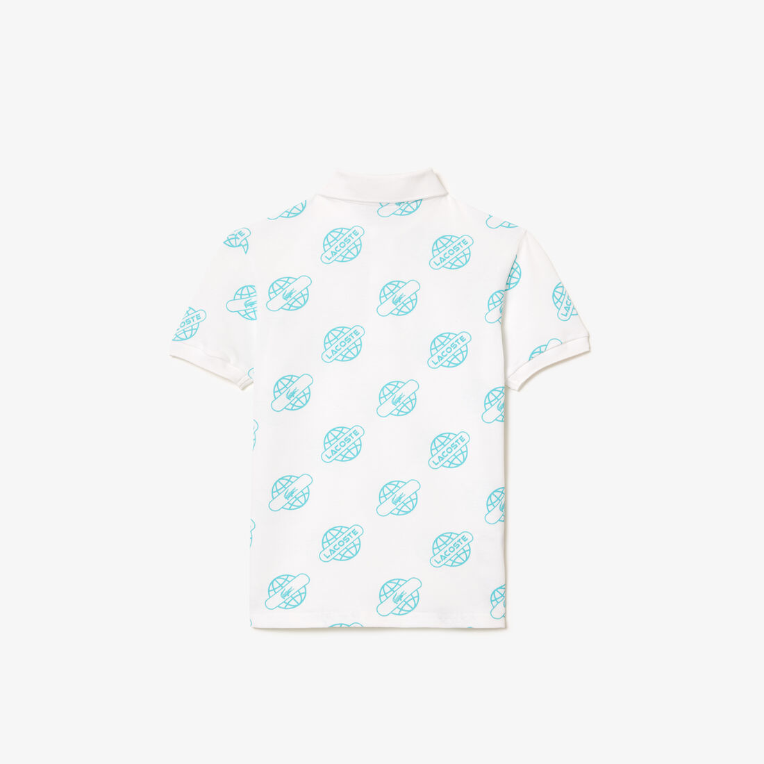 تي شيرت لاكوست بولو بيتي بيكيه بقصّة عادية للأطفال Cotton Pique Print Polo Shirt - PJ1149-00-RI6