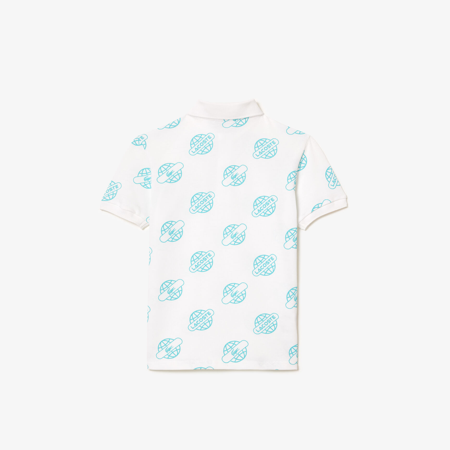 تي شيرت لاكوست بولو بيتي بيكيه بقصّة عادية للأطفال Cotton Pique Print Polo Shirt - PJ1149-00-RI6