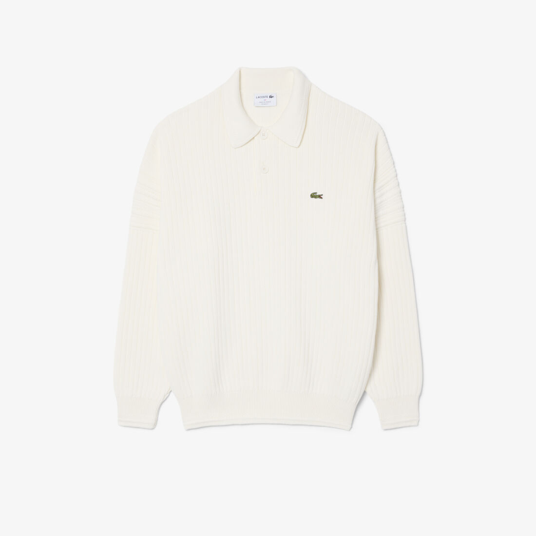 French Made Cotton Polo Collar Sweater lacoste french made cotton polo collar sweater