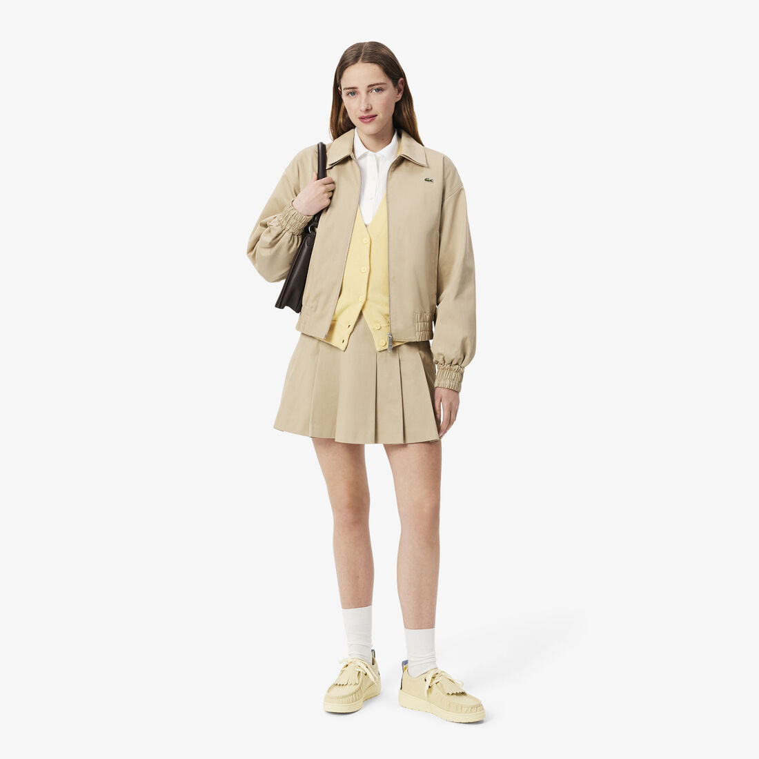 تي شيرت بولو بيكيه قطن ذو وجهين فضفاض Women's Lacoste Slim Fit Supple Cotton Polo Shirt - PF0503-00-001