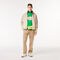 lacoste loose fit monogram print fleece sweatshirt