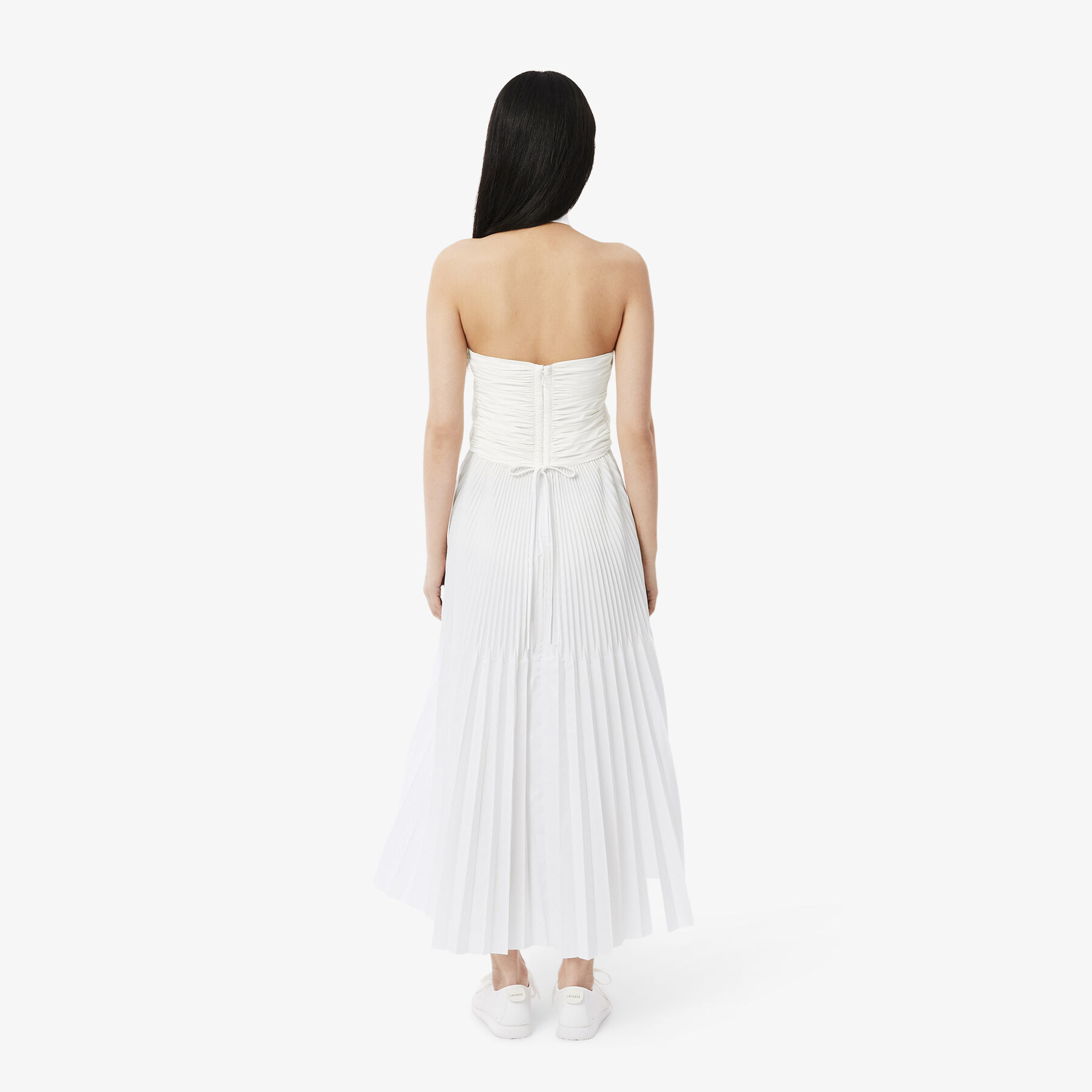 Pleated Sleeveless Polo Dress lacoste pleated sleeveless polo dress