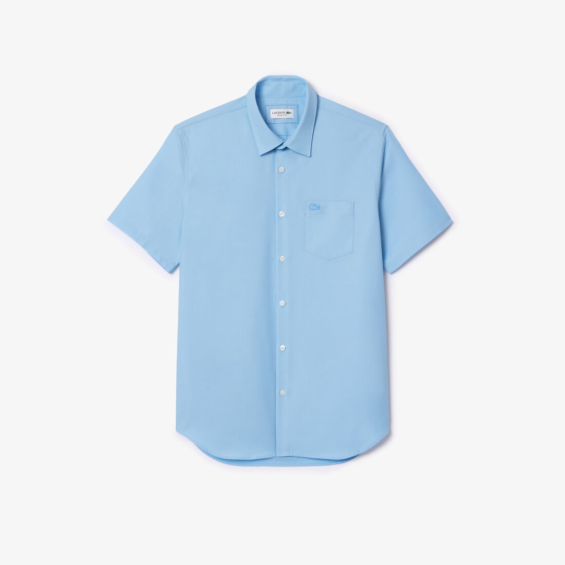 Regular Fit Short Sleeved Cotton Shirt Men's Regular Fit Solid Cotton Shirt - CH8528-00-HBP