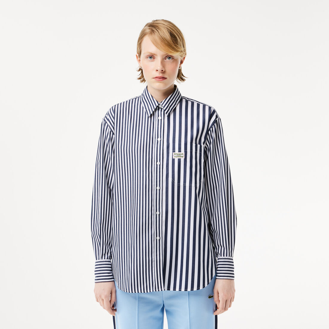 Lacoste x Bandier Striped Cotton Poplin Shirt - CF0788-00-525