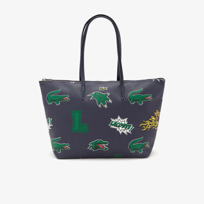 Women's Lacoste Holiday Comic Effect Print Shopping Bag