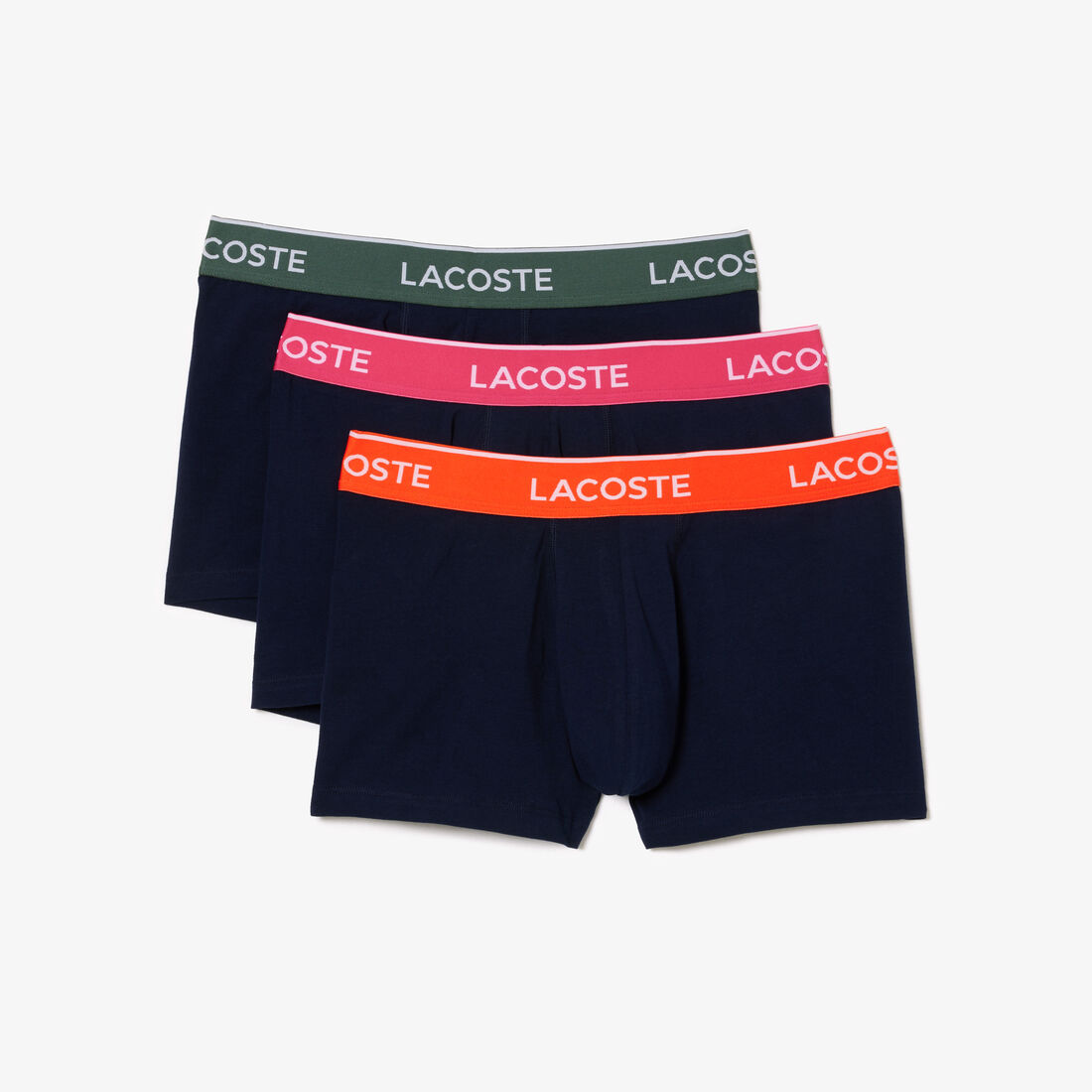 مجموعة من 3 سراويل داخلية كاجوال باللون الكحلي مع حزام خصر متباين Pack Of 3 Navy Casual Trunks With Contrasting Waistband - 5H3401-00-IZI