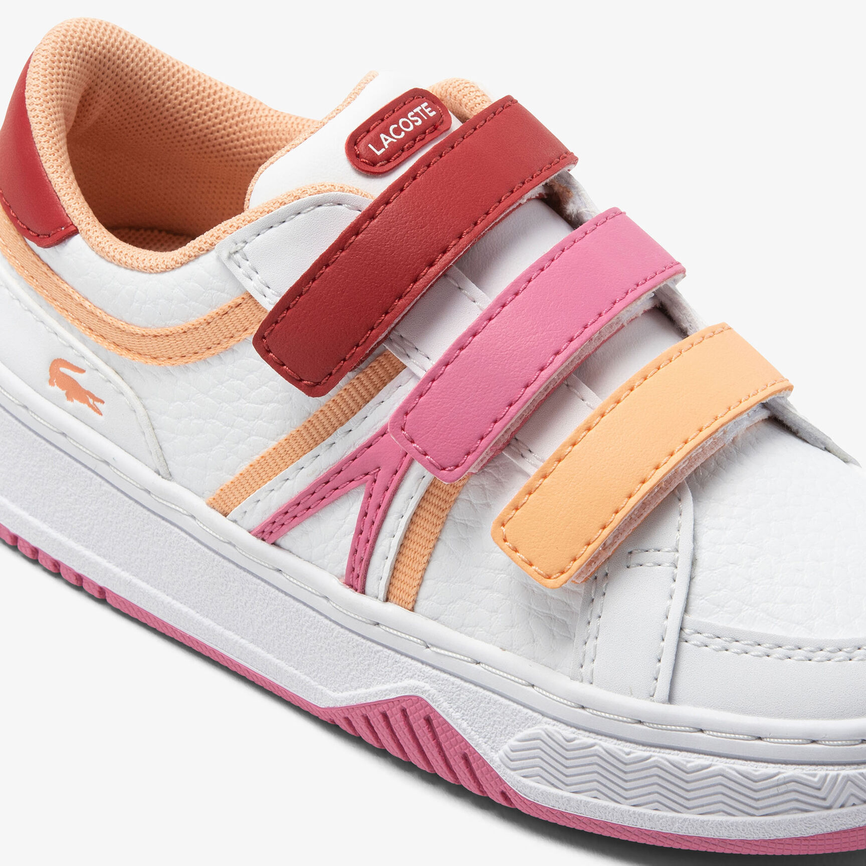 Pink Ladies Lacoste Trainers With Velcro Fastening Triple-Buckle