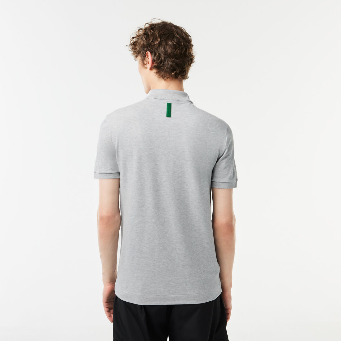 تيشيرت بولو لاكوست بيكيه مطاطي بقصة ضيقة وشعار الماركة للرجال Men's Lacoste Branded Slim Fit Stretch Piqu� Polo - PH9642-00-CCA