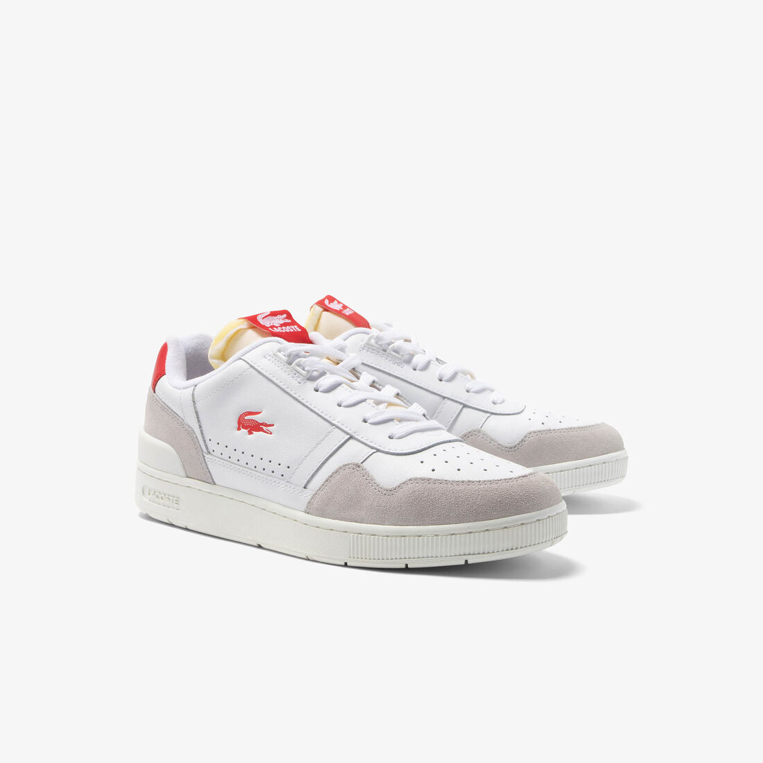 Men's T-Clip Leather Trim Trainers Men's T-Clip Leather Trim Trainers - 46SMA0072-286