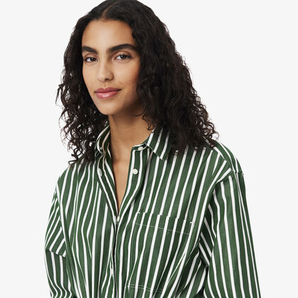 Relaxed Fit Poplin Shirt Dress