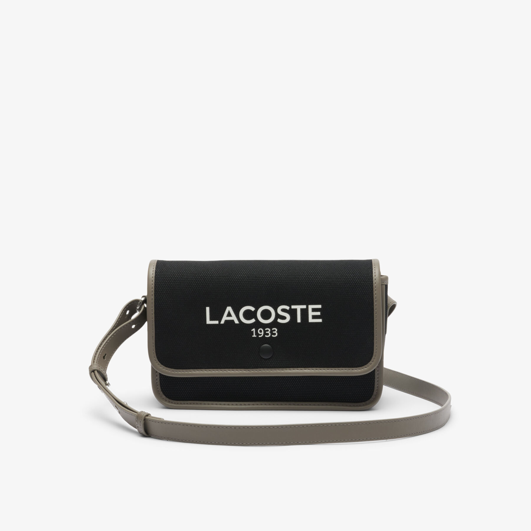 lacoste heritage canvas flap close bag
