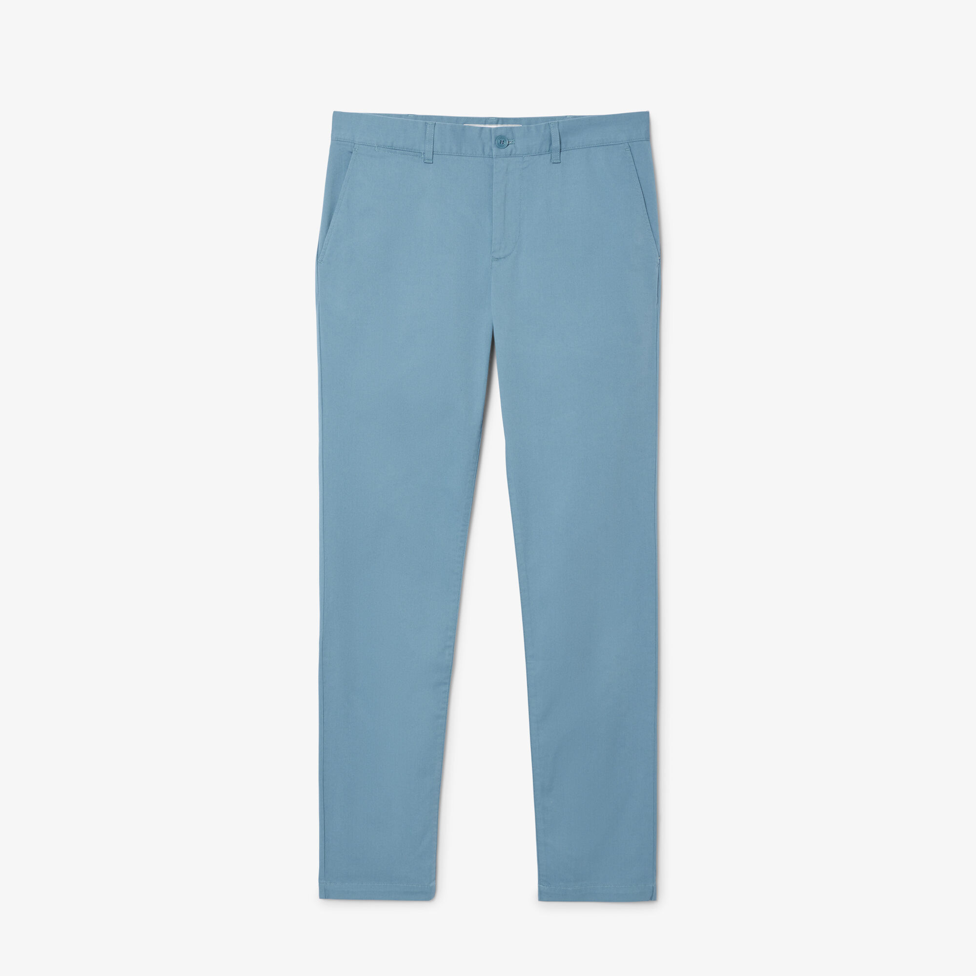 Slim Fit Stretch Cotton Chino Pants, Blue | LACOSTE UAE