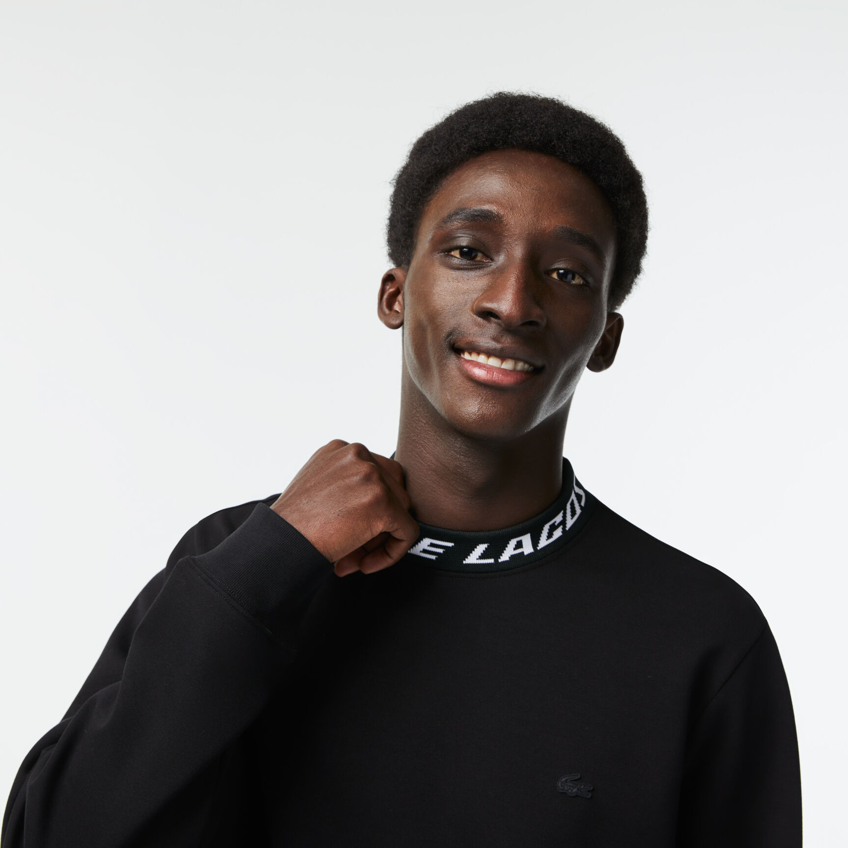 Buy Men's Lacoste Double Sided Logo Collar Sweatshirt | Lacoste UAE