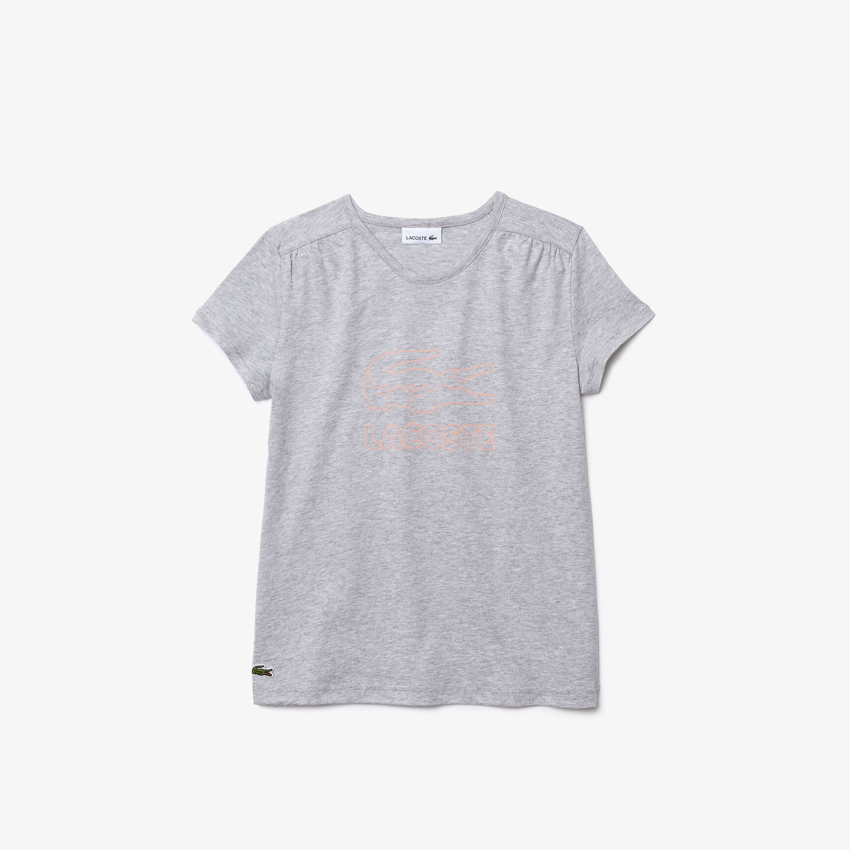 تيشيرت بناتي قطن مطبوع برقبة دائرية تيشيرت بناتي قطن مطبوع برقبة دائرية