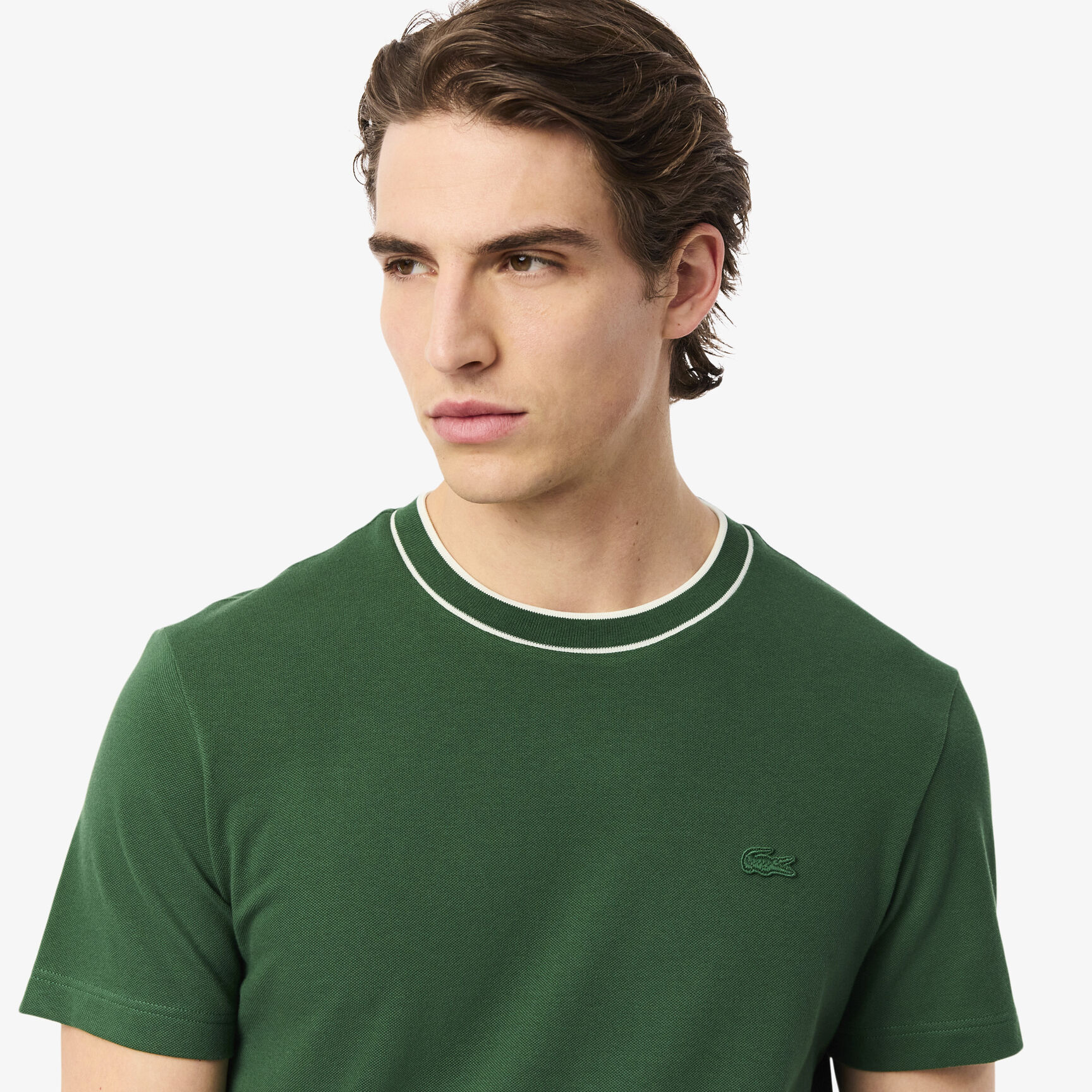 Stretch Pique Stripe Collar T-shirt - TH8174-00-132