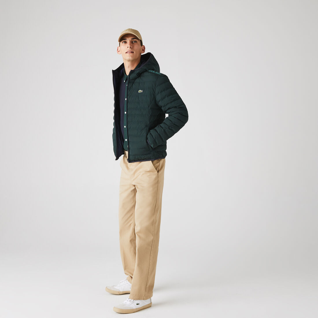 جاكيت منفوخ قابل للطي بقماش خفيف الوزن مقاوم للماء وغطاء رأس للرجال جاكيت منفوخ قابل للطي بقماش خفيف الوزن مقاوم للماء وغطاء رأس للرجال