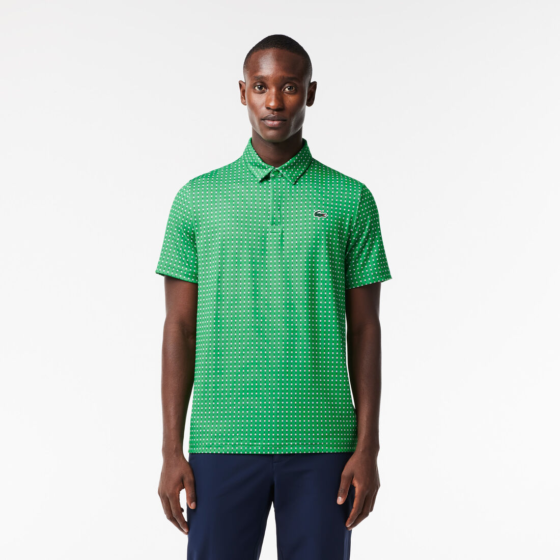 Men's Lacoste Golf Printed Recycled Polyester Polo Shirt - DH5175-00-QBI