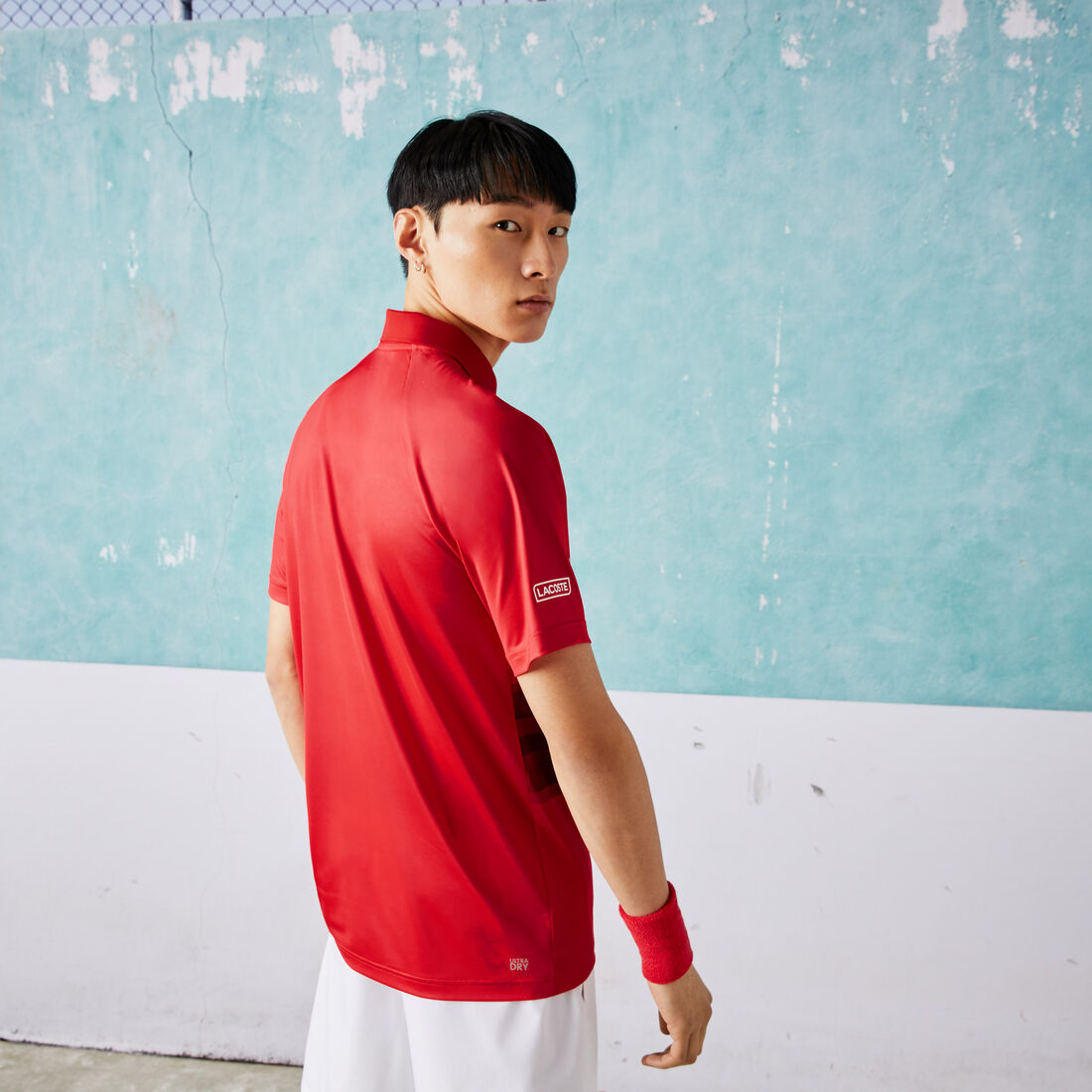 تيشيرت بولو مطاطي مطبوع للرجال مجموعة Lacoste SPORT x Novak Djokovic تيشيرت بولو مطاطي مطبوع للرجال مجموعة Lacoste SPORT x Novak Djokovic