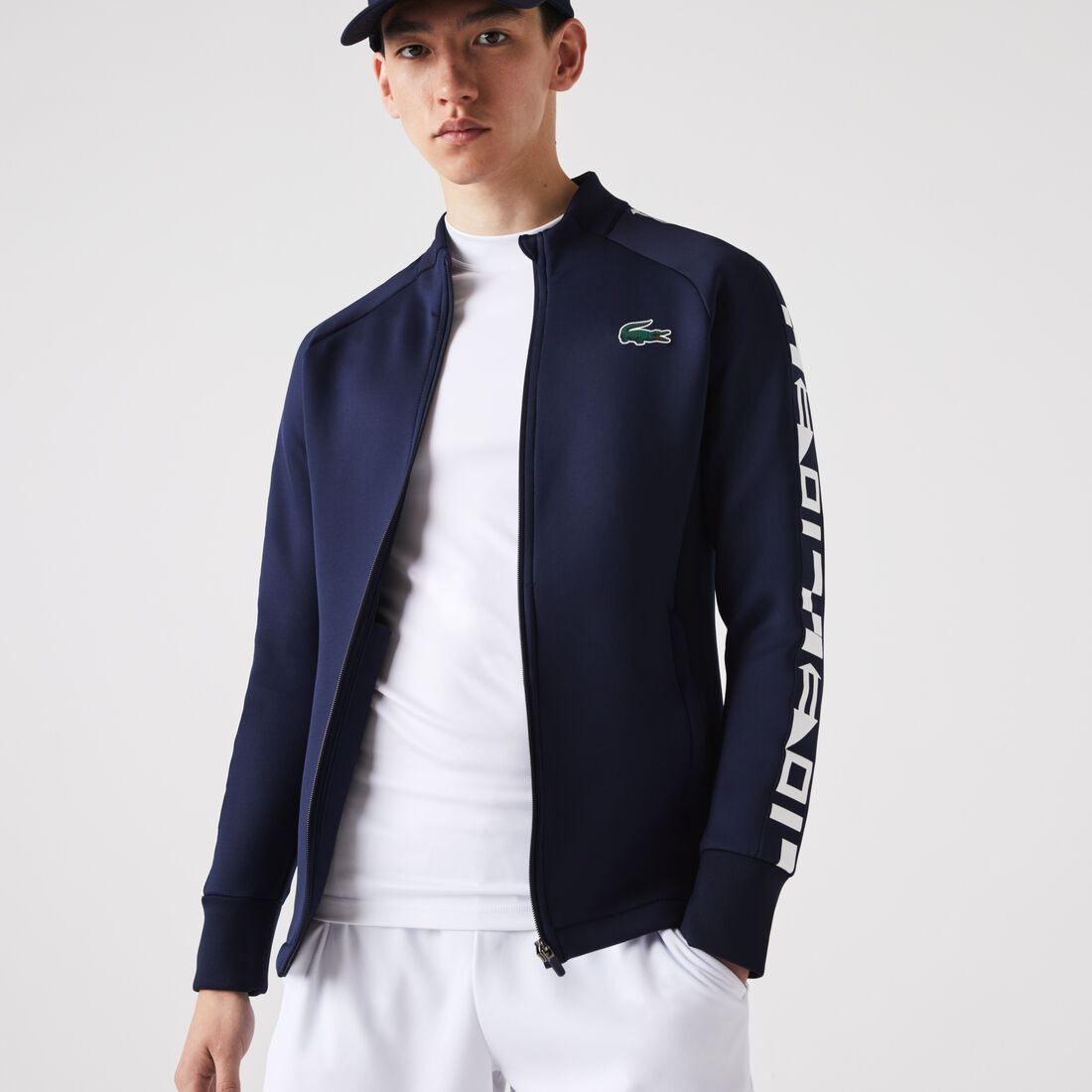 Men's Lacoste SPORT Printed Zip Tennis Sweatshirt