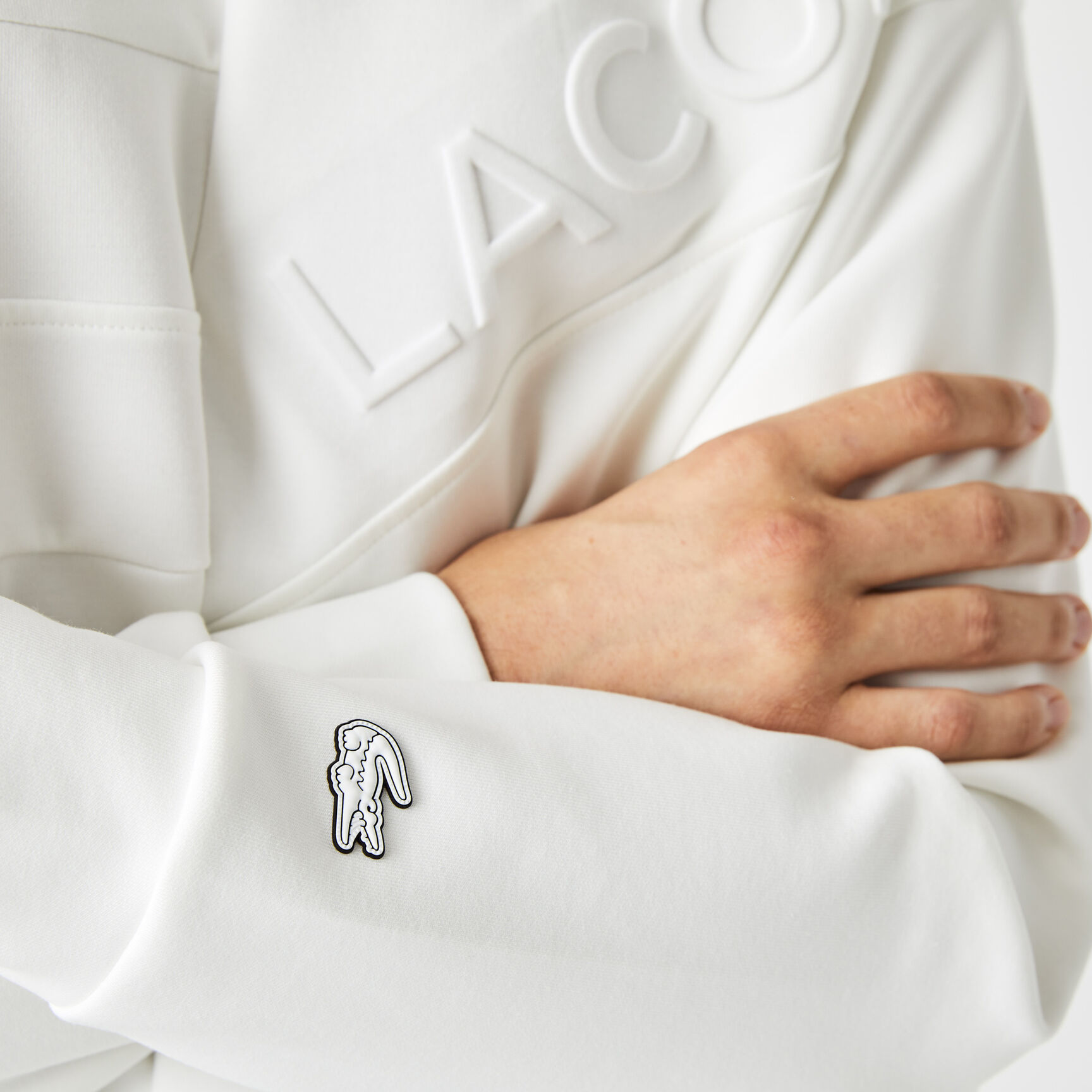 Men's Lacoste Loose Fit Patchwork Effect Sweatshirt