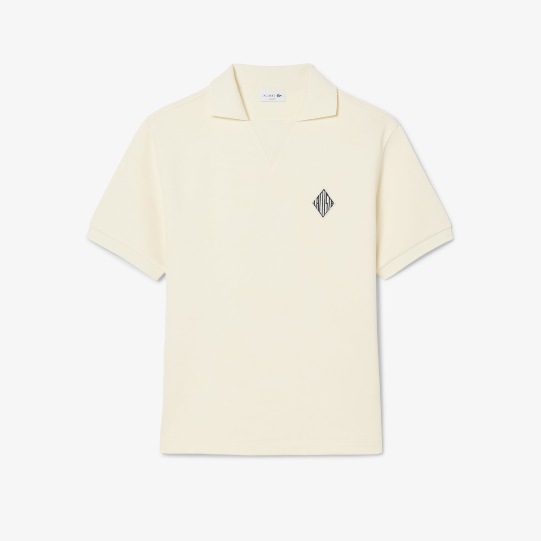 Loose Fit Badge Accent Fleece Polo Shirt - DH1208-00-S7G
