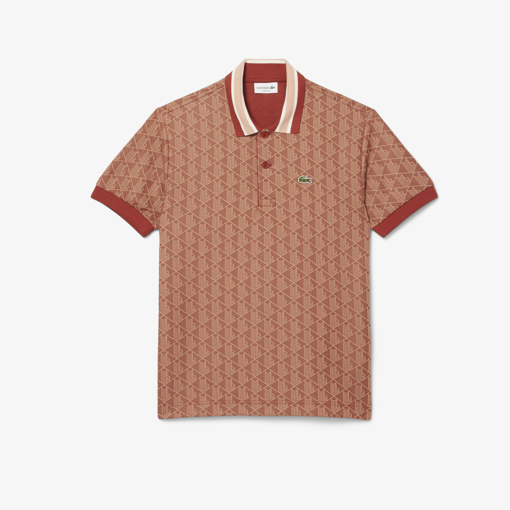 Classic Fit Monogram Jacquard Polo Shirt Classic Fit Monogram Jacquard Polo Shirt - DH1417-00-GTI