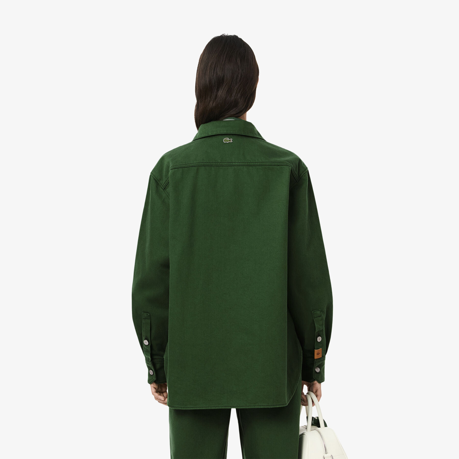 Oversized Denim Overshirt lacoste oversized denim overshirt