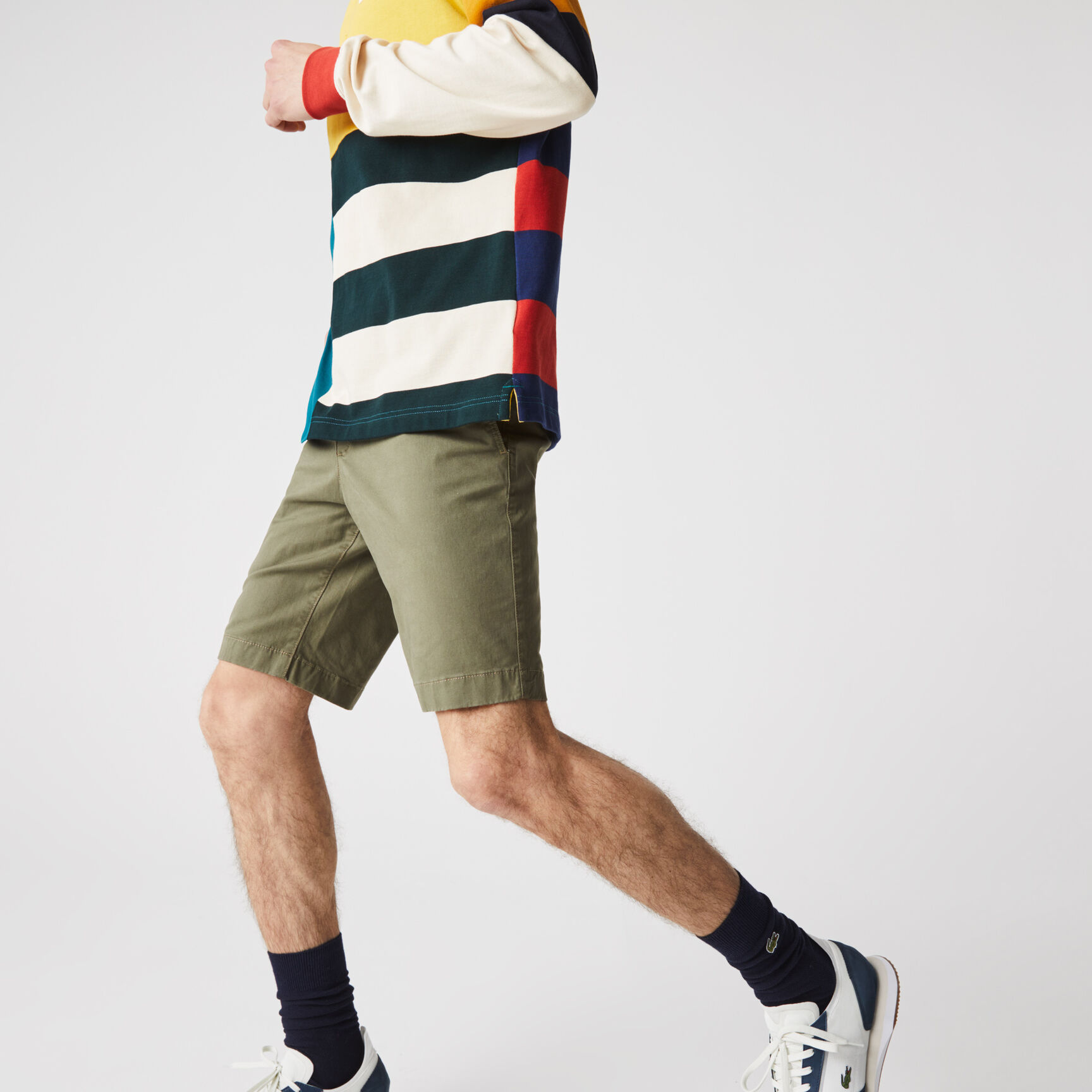 شورت بيرمودا من الجبردين المرن بقصة ضيقة للرجال