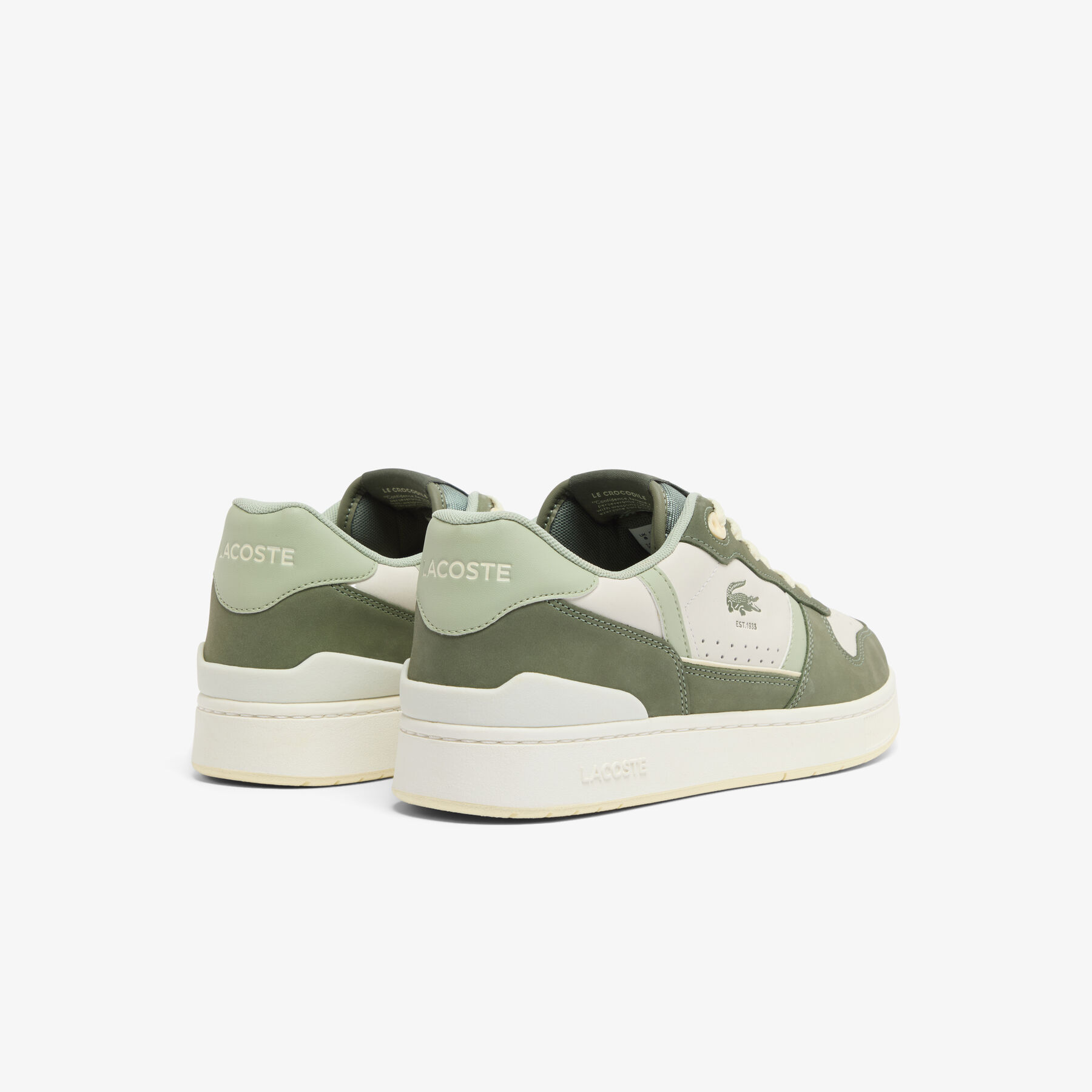 lacoste men s t clip set leather sneakers