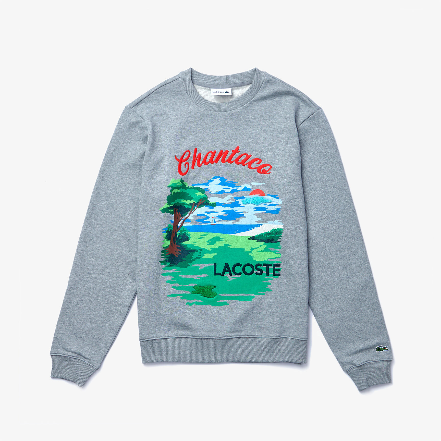 Men’s Crew Neck Landscape Print Fleece Sweatshirt Men’s Crew Neck Landscape Print Fleece Sweatshirt