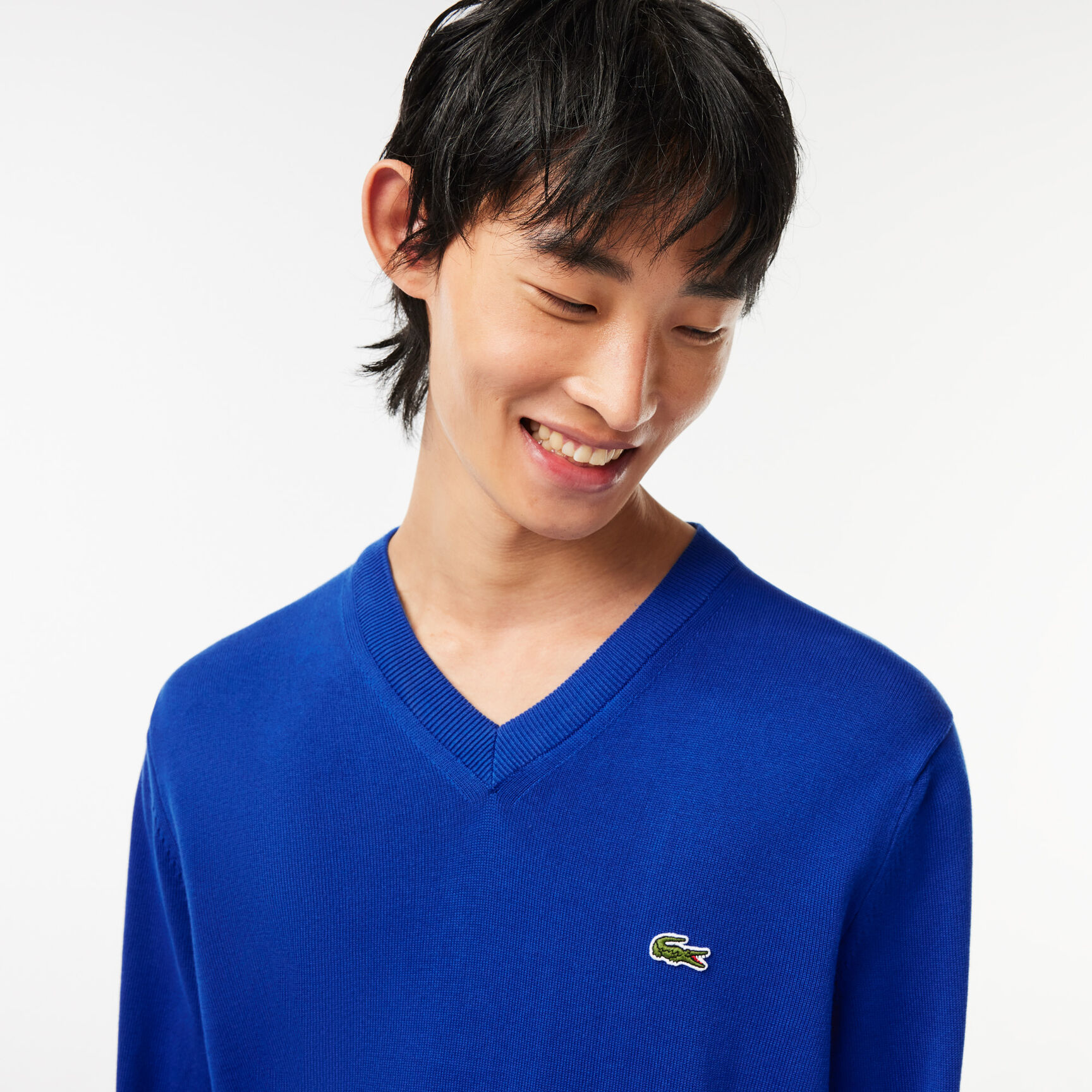 Men's V-neck Organic Cotton Sweater - AH1951-00-JQ0