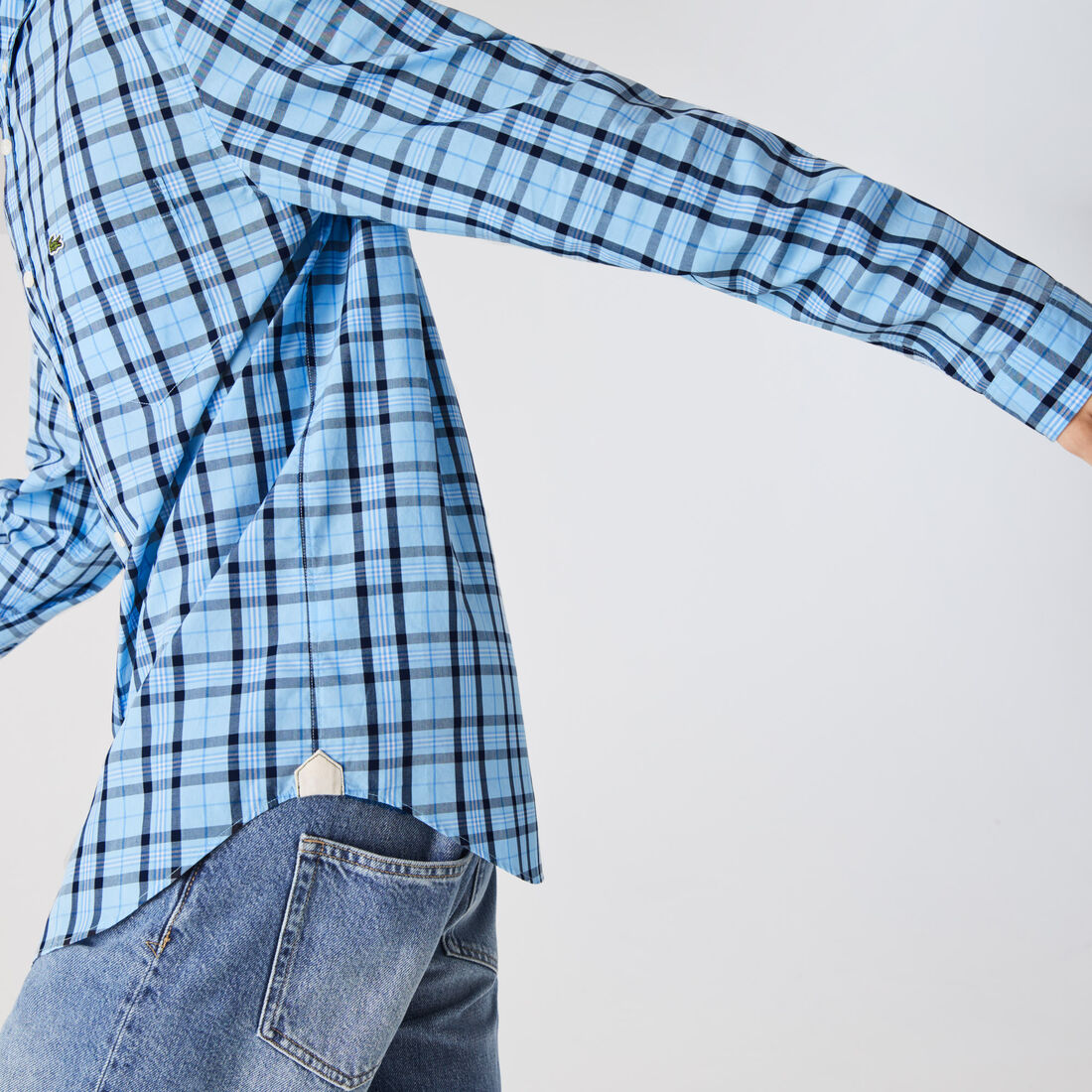 قميص قطن بوبلين كاروهات للرجال قصة عادية قميص قطن بوبلين كاروهات للرجال قصة عادية