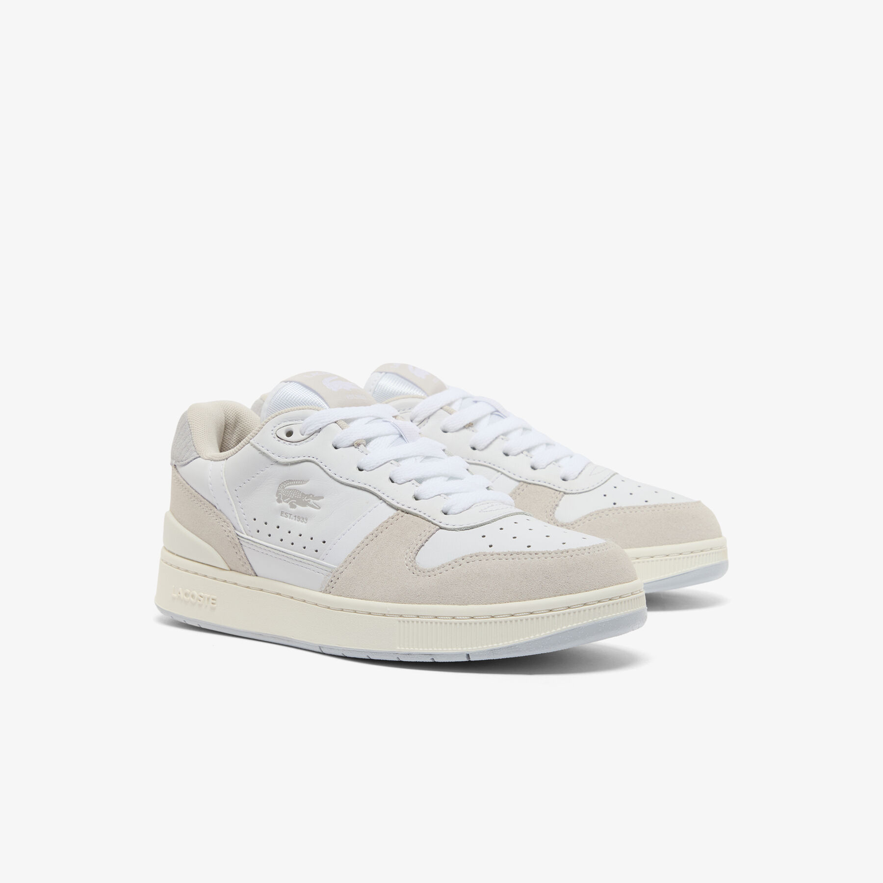 lacoste women s t clip set leather sneakers