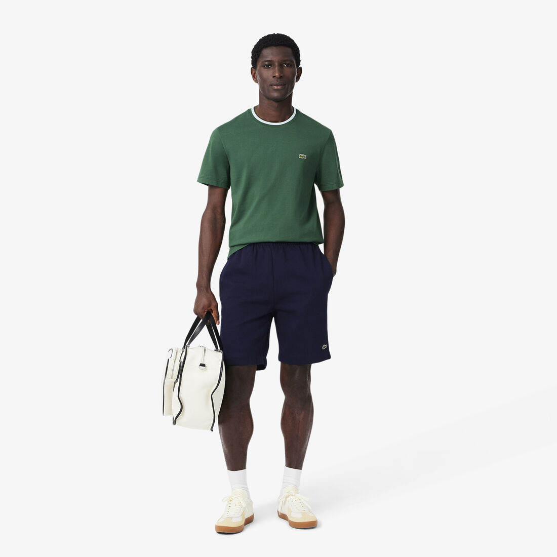 Men's Lacoste Organic Brushed Cotton Fleece Jogger Shorts - GH9627-00-166