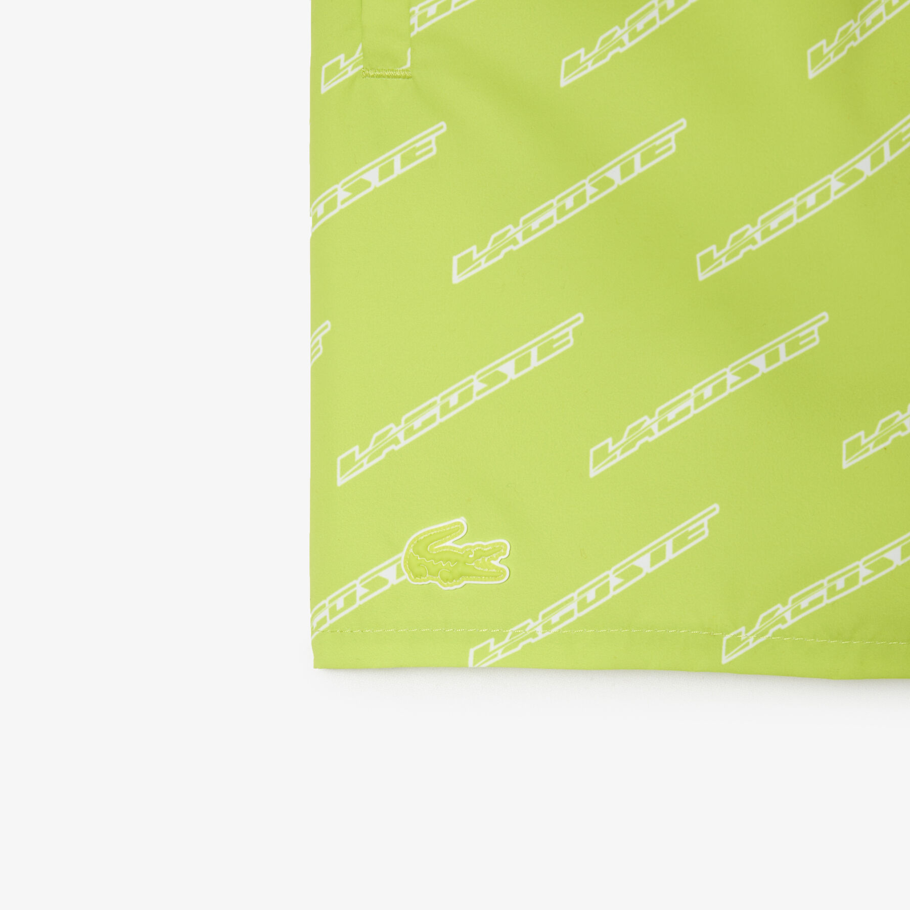 boys  lacoste printed recycled polyester swim trunks