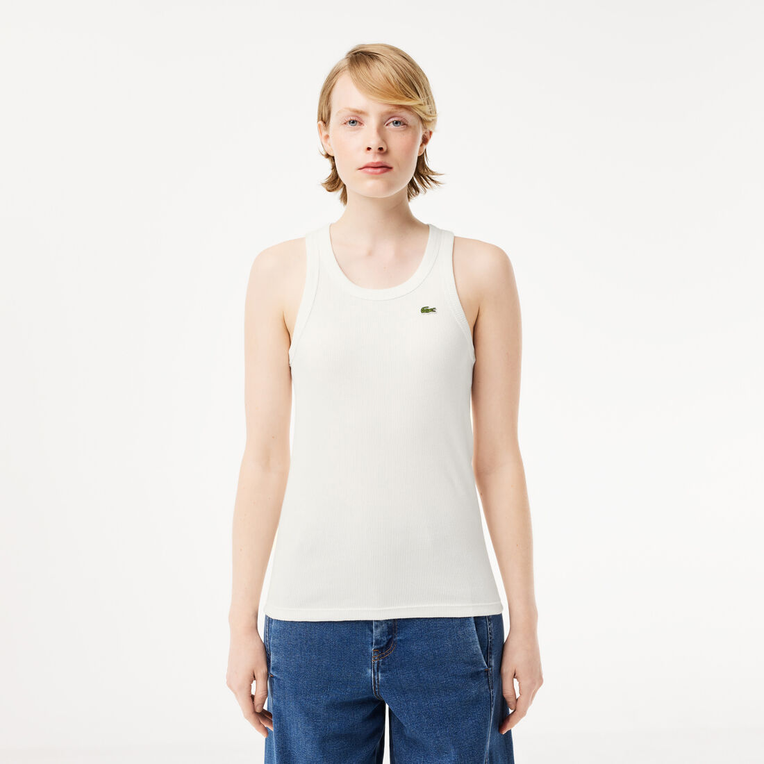 Women’s Lacoste Slim Fit Organic Cotton Tank Top - TF5388-00-70V